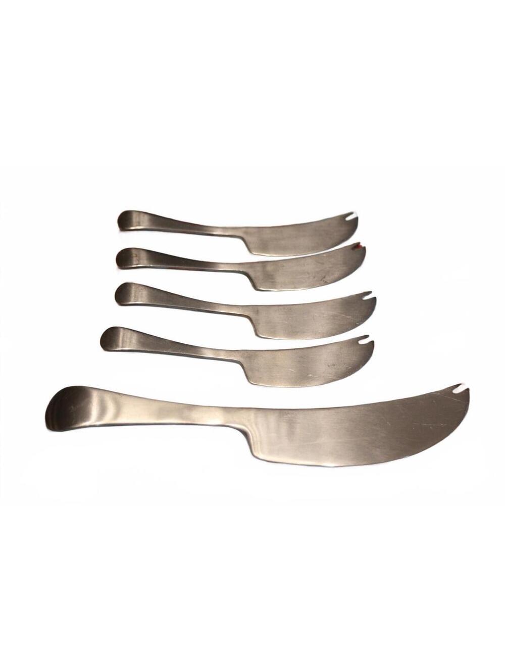 DANSK Torun Stainless Steel 5 Pc Charcuterie Cheese Knife Set Forked Tip Korea